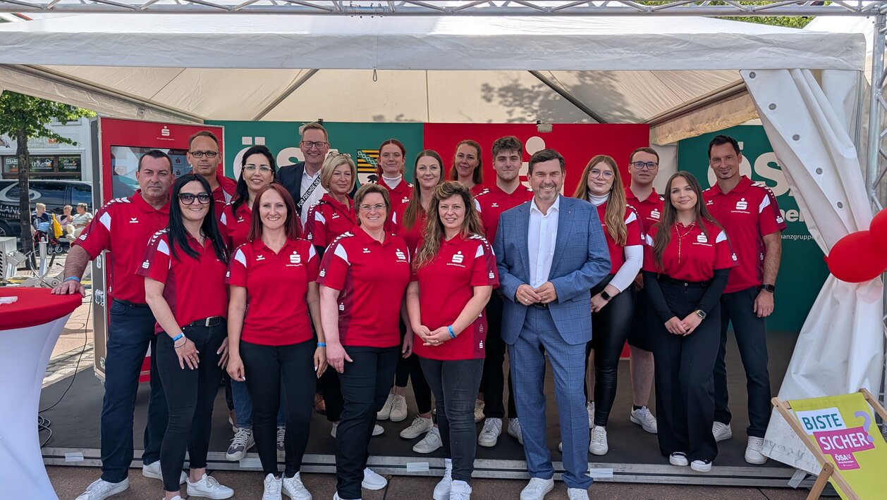 Sparkassen-Stand beim Sachsen-Anhalt-Tag 2026 in Bernburg, Foto: OSV